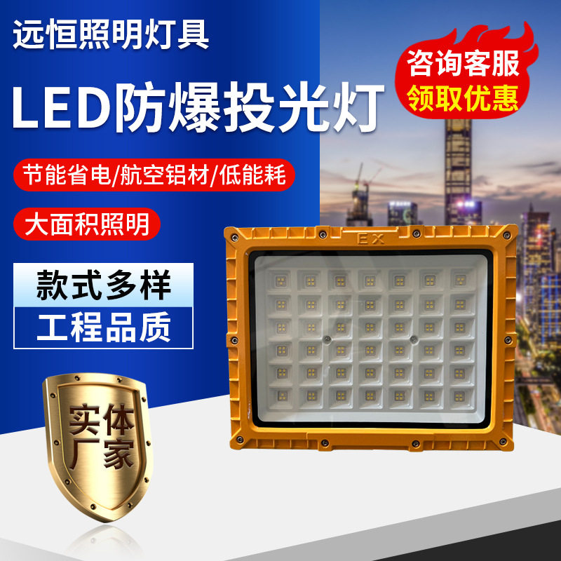 LED防爆投光灯加油站仓库室外照明探照灯户外泛光射灯防水投光灯