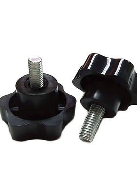 48#手拧胶头螺丝 梅花星型手柄螺丝塑料头螺栓M8*16x20x40mm