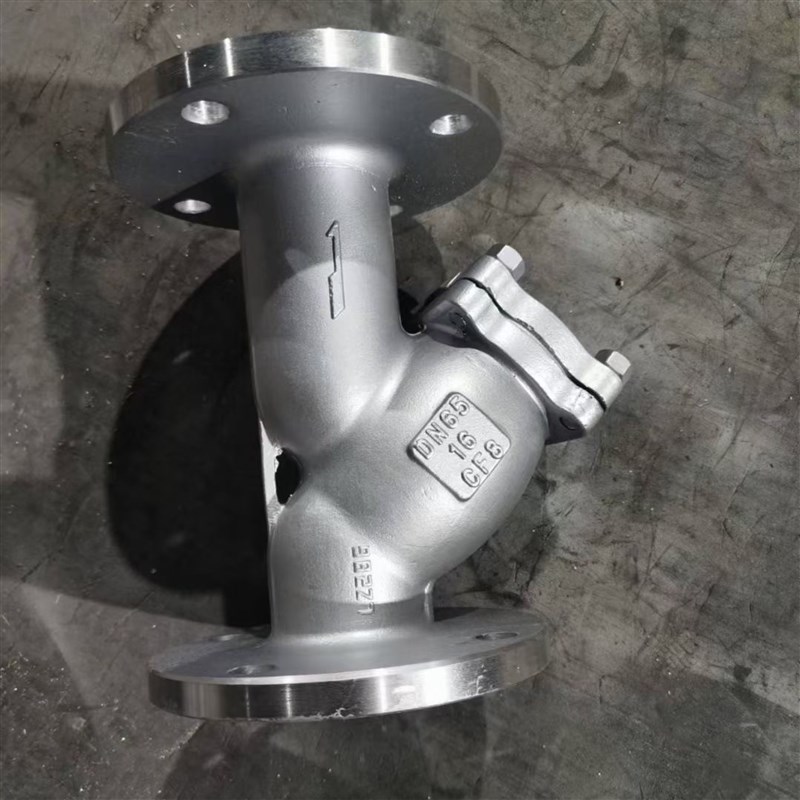 Y型过滤器不锈钢CL41W蒸汽导热油锅炉铸钢Y型法兰304过滤器DN5080
