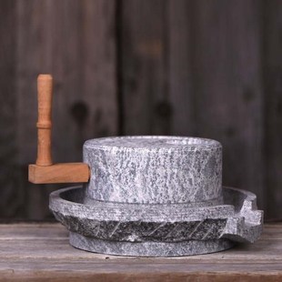 35厘米45厘米超大号石磨 家用小石磨磨盘青石磨迷你手Z工石磨豆浆