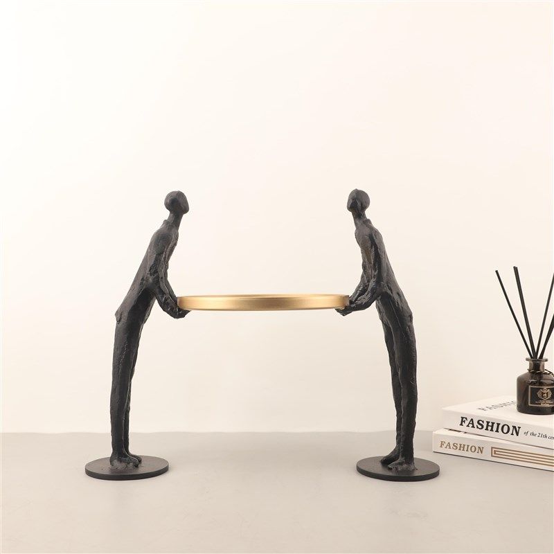 北欧创意个性金属人物钥r匙收纳托盘摆件玄关客厅电视柜家居装饰,家居饰品,香薰托盘,淘宝优惠券,粉丝福利购,淘宝优惠卷