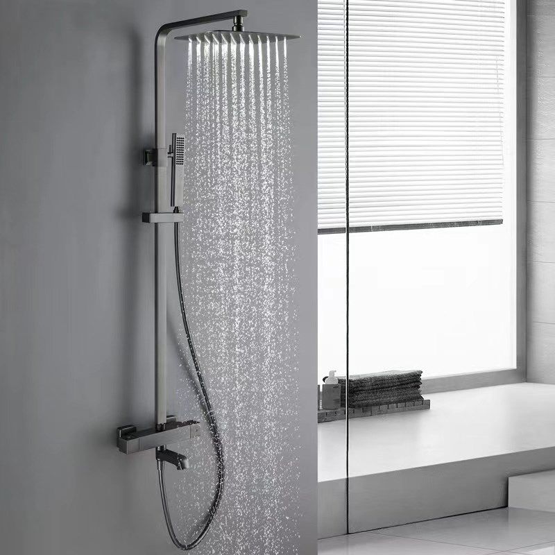 全新枪灰色智能恒温淋浴花洒套装卫生间N淋浴器全铜淋雨增压,家装主材,恒温花洒套装,淘宝优惠券,粉丝福利购,淘宝优惠卷