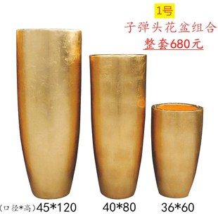 定制玻璃钢花盆 大堂摆设花 组合酒店宾馆商场C会所插花装 饰花器