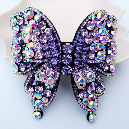 发夹后脑勺女韩版水钻头发顶夹发卡子妈妈盘发大号弹簧夹子头发饰