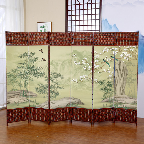 屏风卧室遮挡折叠简约现代移动隔断墙客厅帘家用推拉简易折屏平风
