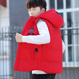 马甲男秋冬季新款潮流羽绒棉服坎肩保暖加厚青少年学生背心外套帅