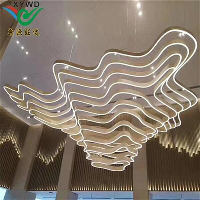 酒店大堂灯简约梯田创意非标工程灯售楼部沙盘P宴会厅艺术山脉吊