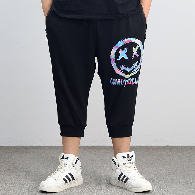 胖男夏装大码七分裤男夏季加肥加大胖子过膝短裤Q宽松7分8分休闲