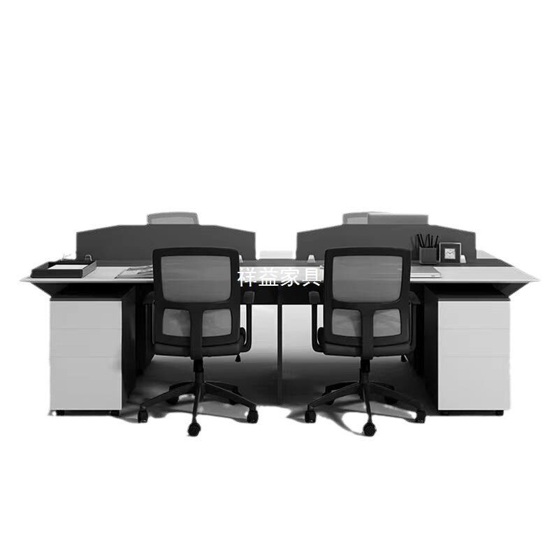 办公家具职员办h公桌2/4/6屏z风工作位简约现代烤漆办公室电脑桌