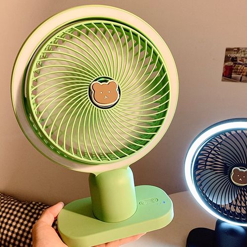 可爱充电小风扇静音办公室桌上小型电风扇桌面台式学生宿舍循环扇