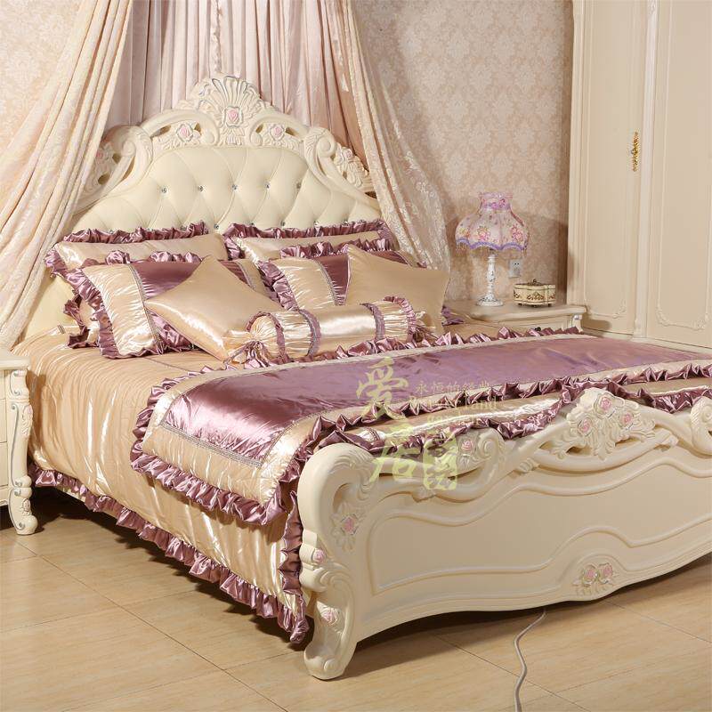 欧式公主床上用h品四件套豪华样板房法式床品婚庆多件套装样板间