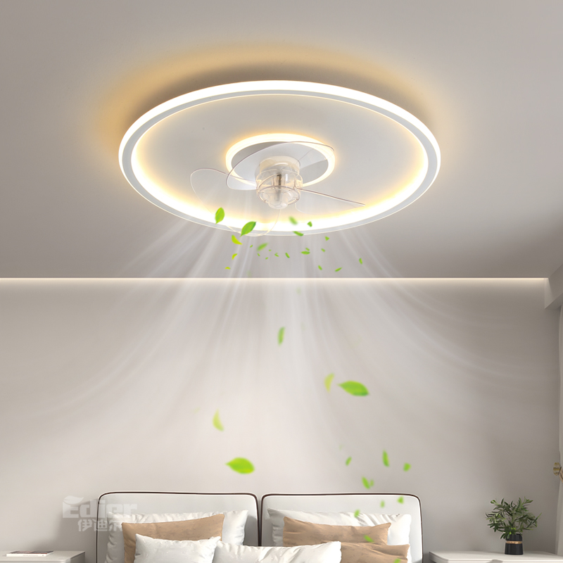卧室吸顶灯现代简约护眼书房餐厅灯智能语音风扇灯新款中山灯具