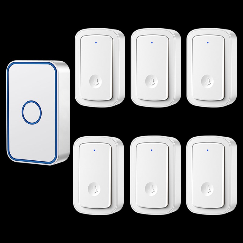 无线电门铃六拖一家用门铃远距离电子智能遥控门铃呼叫器防水