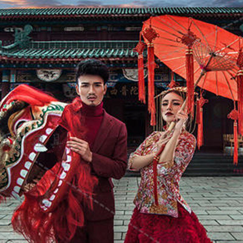 新款摄影道具流苏伞拍摄拍照道具古装伞雨伞写真婚纱道具伞外景伞