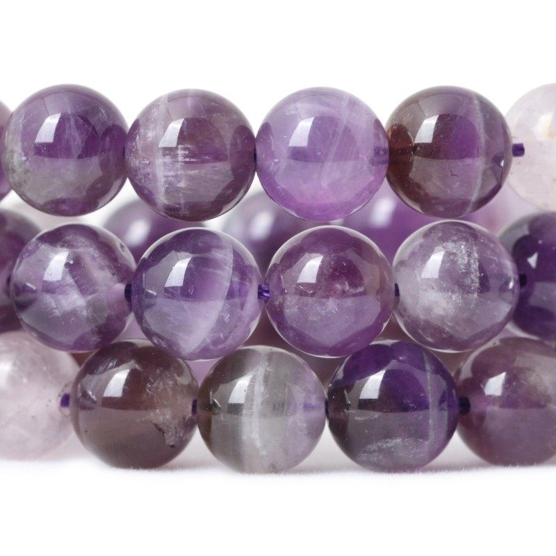 6/8/10mm天然梦幻狗牙紫晶紫水晶珠散珠 diy手串手链项链配珠配饰
