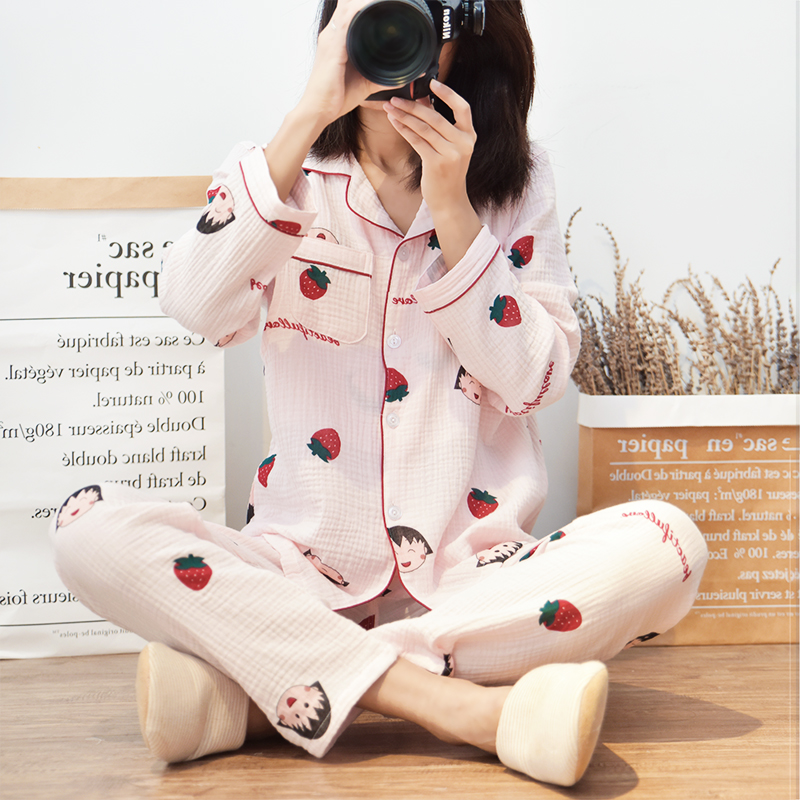 孕妇睡衣长袖套装春夏季月子服薄款棉纱哺乳装产后喂X奶宽松家居