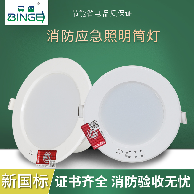 消防应急筒灯停电led照明灯暗装吸顶灯孔灯嵌入式天花应急灯洞灯