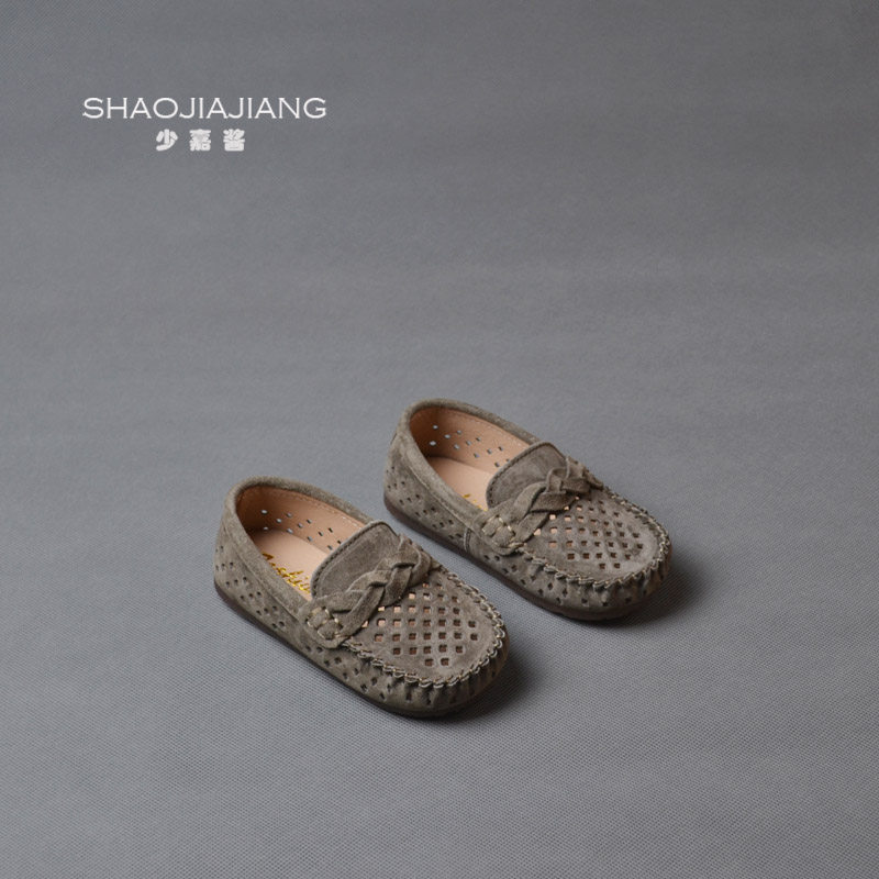儿童豆豆鞋2021夏季新款真皮男童女童中小童镂空透气软底套脚凉鞋,童鞋/婴儿鞋/亲子鞋,凉鞋,淘宝优惠券,粉丝福利购,淘宝优惠卷
