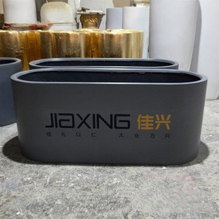 机场X商场大堂装 椭圆形腰鼓形玻璃钢落地大花瓶 花槽 花器 马槽