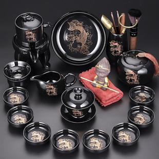 家用高档陶瓷功夫茶具旋转自动懒人茶具茶杯泡茶神器 高端茶具套装