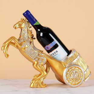 葡萄客厅玄关电视柜酒柜装 马拉车红酒架家用轻奢高档欧式 饰品摆件