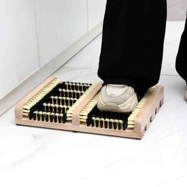 半自动清洁鞋家用鞋底洗鞋实木懒人擦鞋刷脚底户外鞋器擦刷器