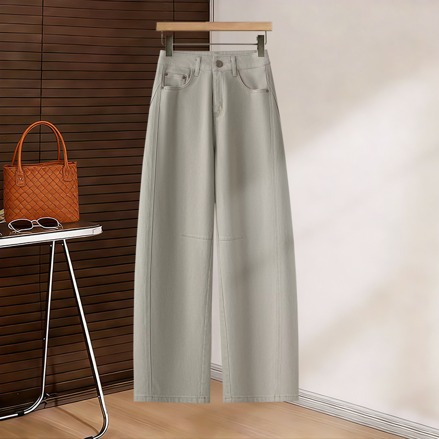 猫俪设计感弯刀直筒牛仔裤女2026年春秋新款宽松百搭显瘦阔腿裤,女装/女士精品,牛仔裤,淘宝优惠券,粉丝福利购,淘宝优惠卷