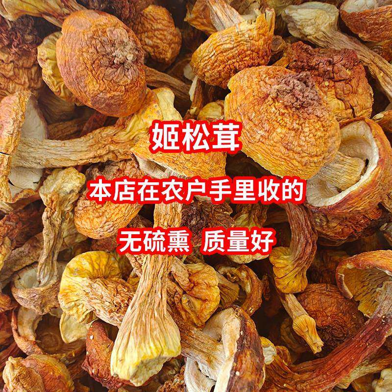 东北伊春姬松茸干货无熏硫菌菇干货未开伞巴西菇特产松茸菇250g