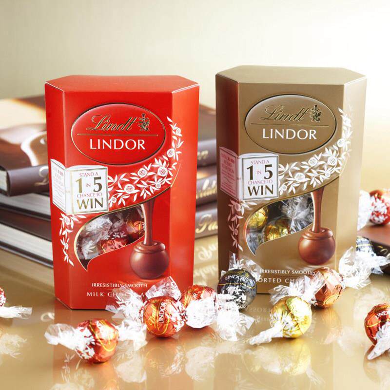 进口瑞士莲lindor夹心巧克力球软心200g白牛奶70黑巧礼盒散装喜糖