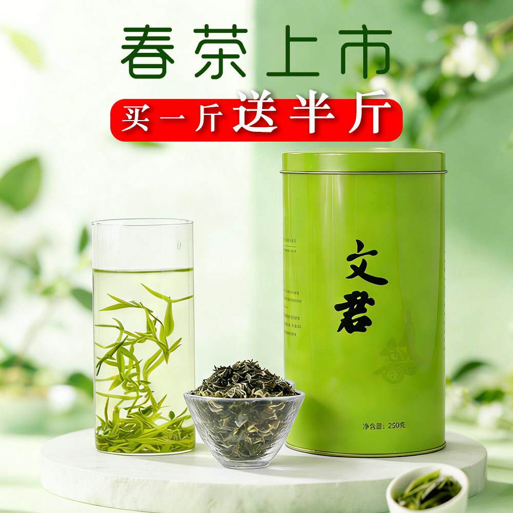 文君茶2026明前春茶新茶明前茶碧螺春毛尖头采嫩芽散装四川特产