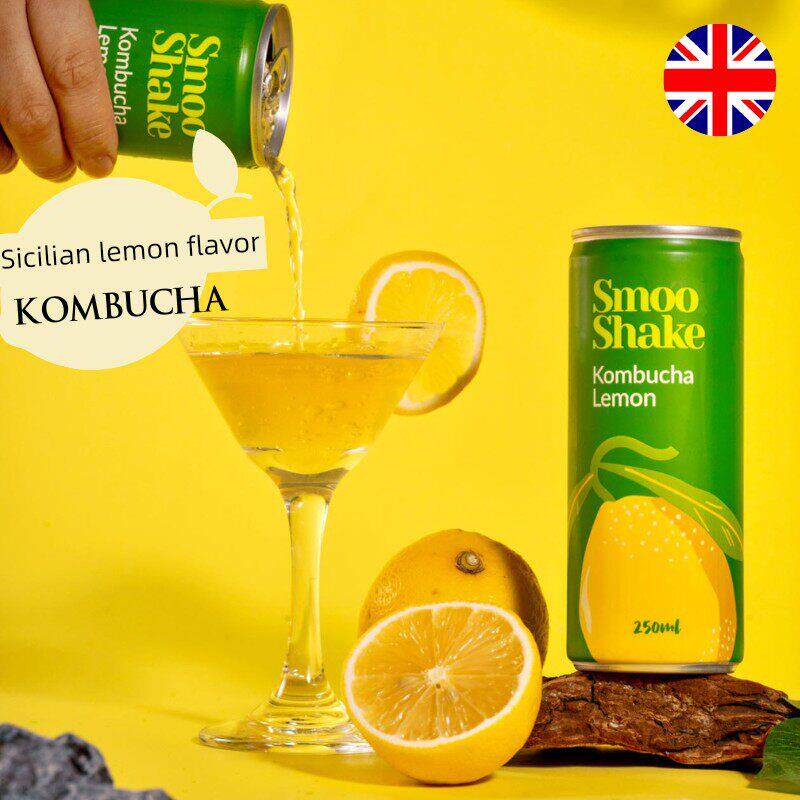 SmooShake康普茶意大利西西里柠檬味250ml*3瓶网红气泡水饮料包邮