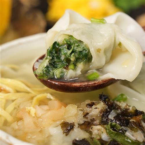 梅龙镇上海老字号荠菜鲜肉大馄饨特色猪油渣大馄饨冷冻组合装速冻图片