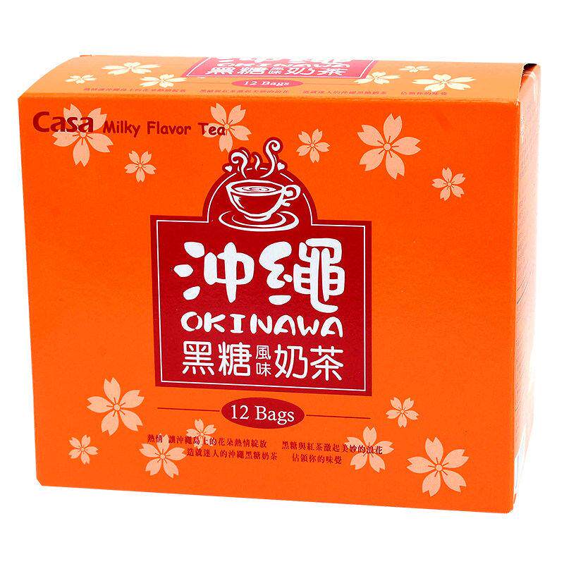 台湾家乐福卡萨奶茶北海道札幌风味冲绳黑糖风味奶茶12包包邮冲泡