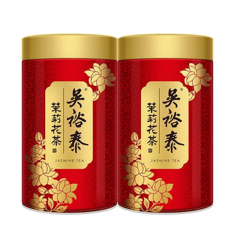 吴裕泰茉莉小鲜罐中华老字号茶叶茉莉花茶100g*2罐