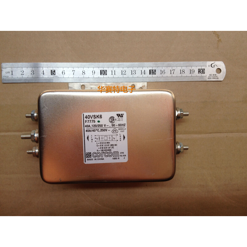 全新原装 40VSK6 F7775美国CORCOM 40A 120/250V滤波器 50-60HZ