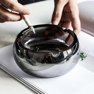 创流烟办室 碟意公轻奢客水晶玻璃潮烟烟98823灰缸家用号厅大个性
