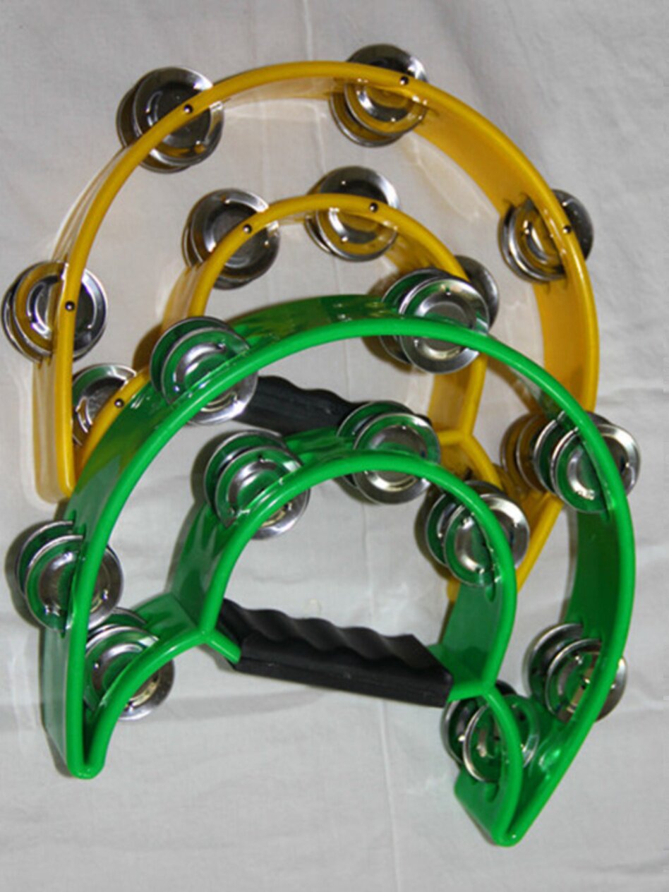 新儿童乐器双排手摇铃颜色随机促