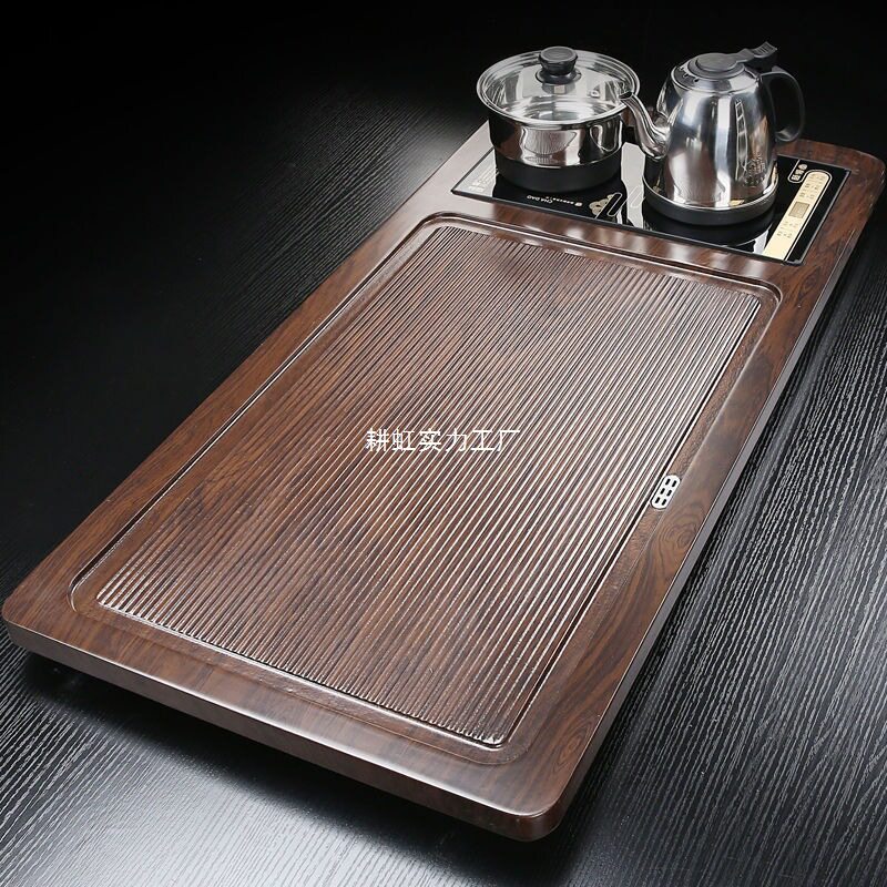全自动茶盘实木家用茶台烧水壶一体办公室新款大茶海套装排水托盘