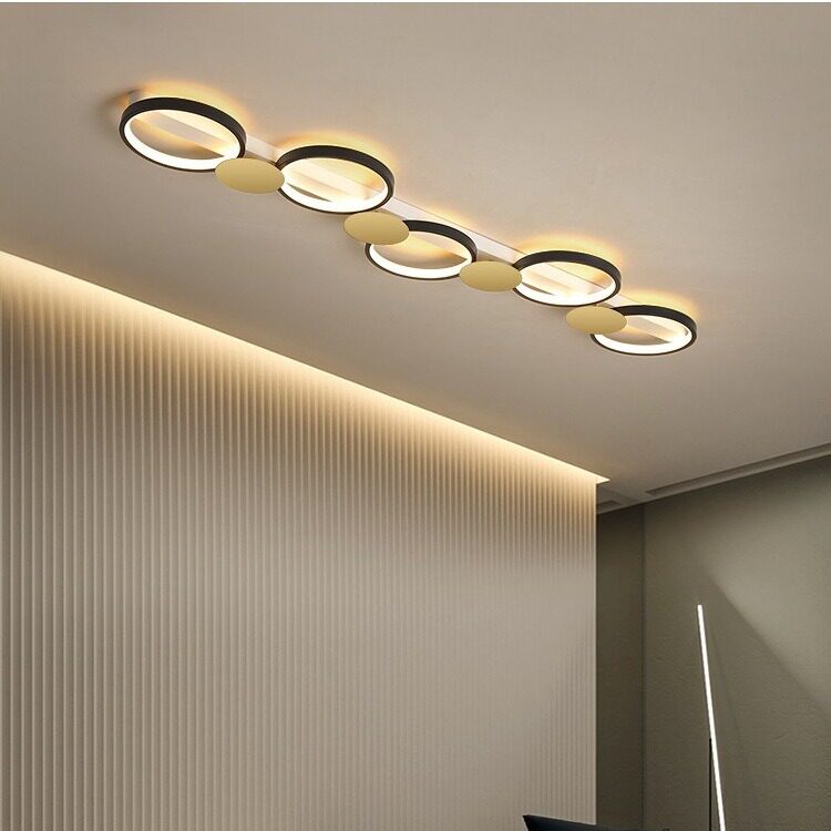 过道吸顶灯现代简约led长条灯创意轻奢阳台灯家用入户玄关走廊灯