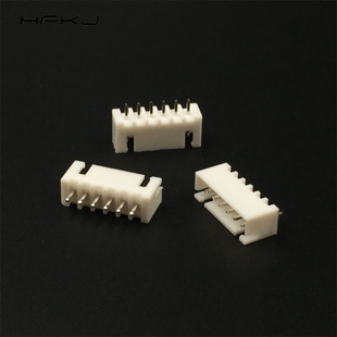 2.54 2.54mm间距6P直针白色连接器 6in接插件 6A针座 厂家直供XH