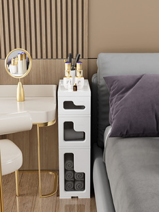 A10L夹缝收纳柜抽屉式 卫生间窄缝储物柜子床头缝隙置物架多层可移