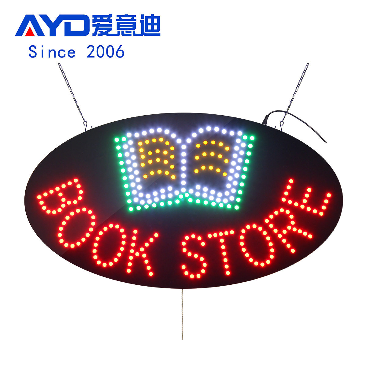 LED广告牌书店灯箱指示牌制作LED BOOK STORE SIGN 38x68.5cm批发