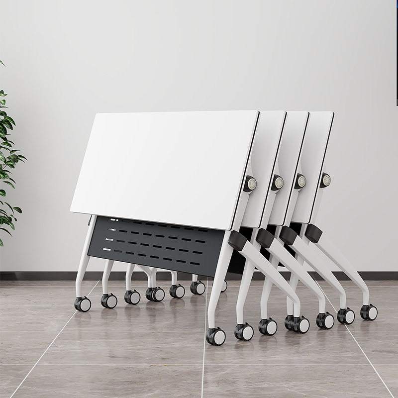 简约培训机构白色培训桌长条桌会议桌椅组合可移动拼接办公桌商务