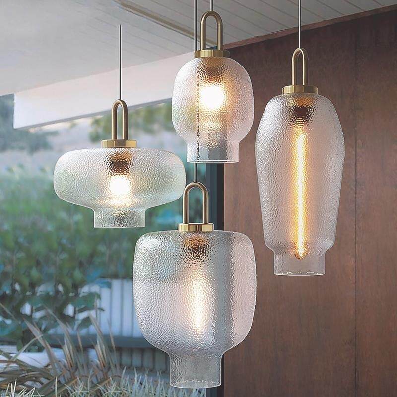 北欧轻奢风格后现代简约创意玻璃吊灯设计师餐厅吧台样板房装饰灯