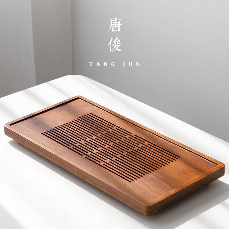 日式竹制茶海茶具茶盘现代简约蓄水排水两用客厅茶台家用沥水托盘