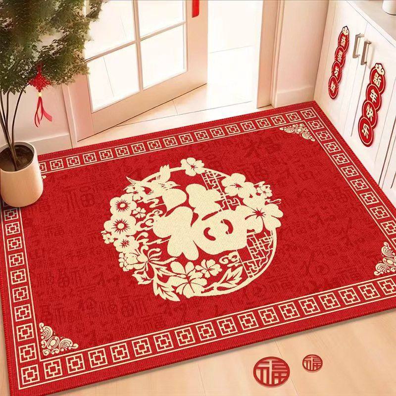 新中式地垫入户门耐脏易打理防滑垫玄关蹭土脚垫耐磨水晶绒地垫,居家布艺,家用脚垫,淘宝优惠券,粉丝福利购,淘宝优惠卷