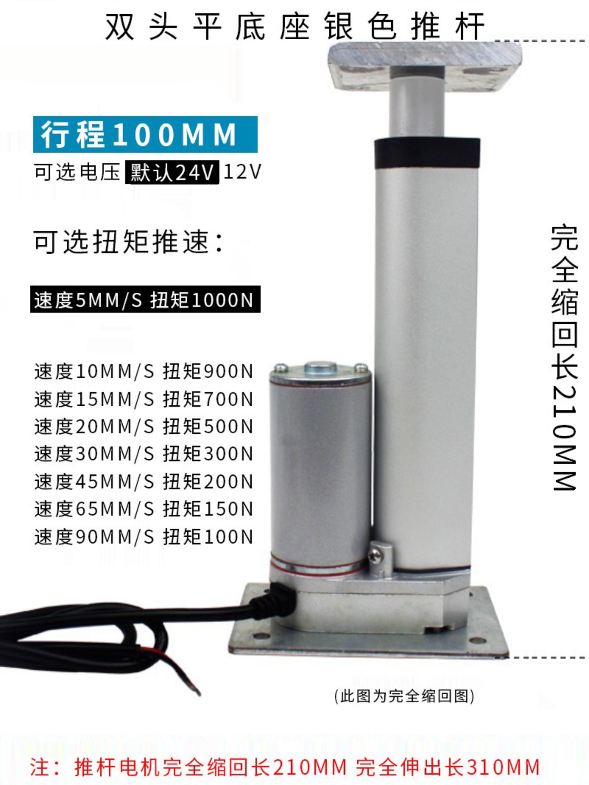 库电缸电动推杆小型推杆电机12V24V推拉杆液压升降器电动伸厂-封面