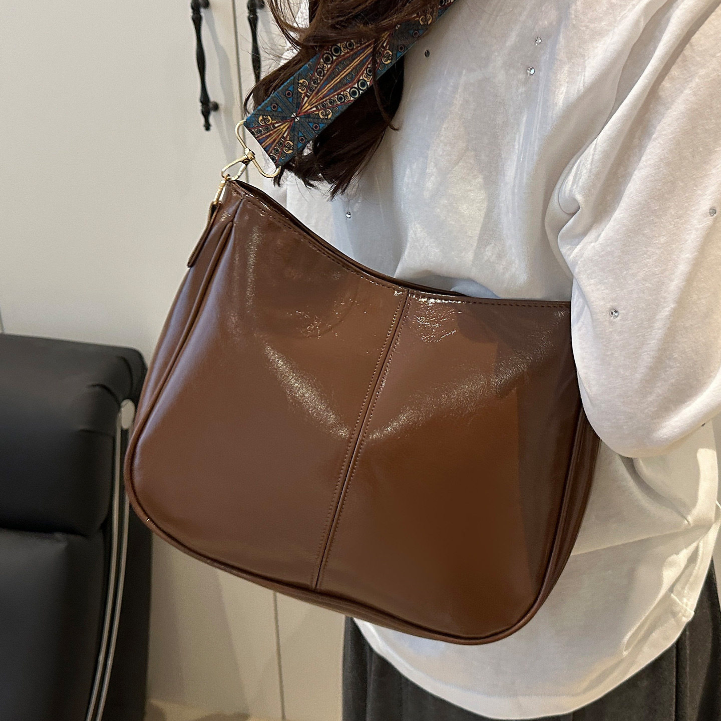 2025夏季新款女包简约时尚单肩包欧美潮流女士斜挎包包通勤托特