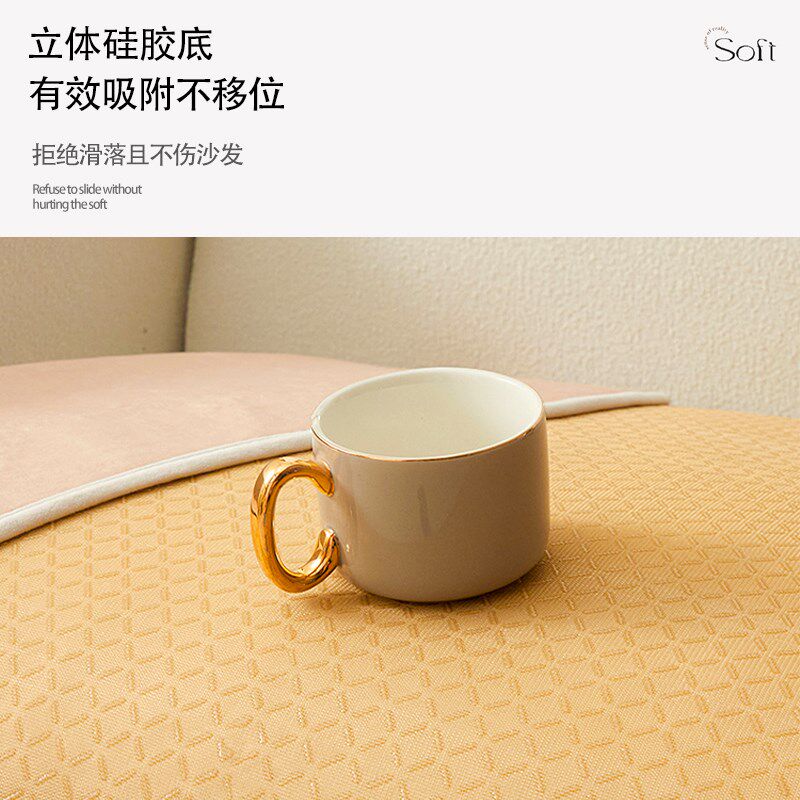 中古复古异形沙发垫子四季通用2025新款高级感真皮防滑坐垫盖布巾