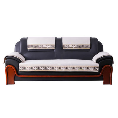 真皮沙发垫防滑坐垫高档四季通用B办公室商务皮冬天扶手垫巾新中